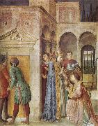 Fra Angelico St Lawrence Receiving the Church Treasures oil on canvas